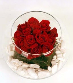Cam fanusta 11 adet kırmızı gül  İstanbul Üsküdar çiçek gönderme 