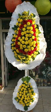 Çift katlı düğün açılış çiçek modeli  İstanbul Üsküdar çiçek siparişi sitesi 