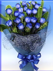 19 adet eşsiz mavi gül buketi  İstanbul Üsküdar uluslararası çiçek gönderme 